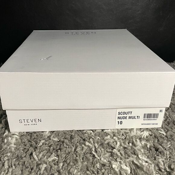 NIB Steven New York Cage Studded Espadrille Wedge Sandals - Picture 9 of 9